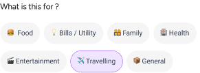 Bills and categories illustration